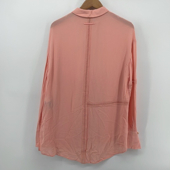 Ted Baker Agniss Lace Trim Tunic Shirt in Peach 4 / XL A21 - Picture 3 of 7